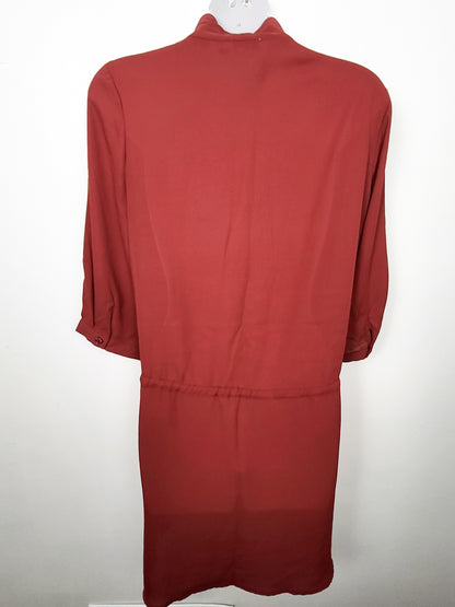 Ricki's rusty red short sleeve tunic drawstring dress | Size MEDIUM