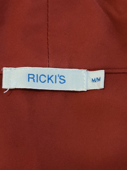 Ricki's rusty red short sleeve tunic drawstring dress | Size MEDIUM