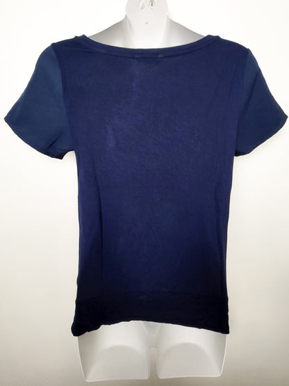 RW and Co navy front tie short sleeve t-shirt | Size XS