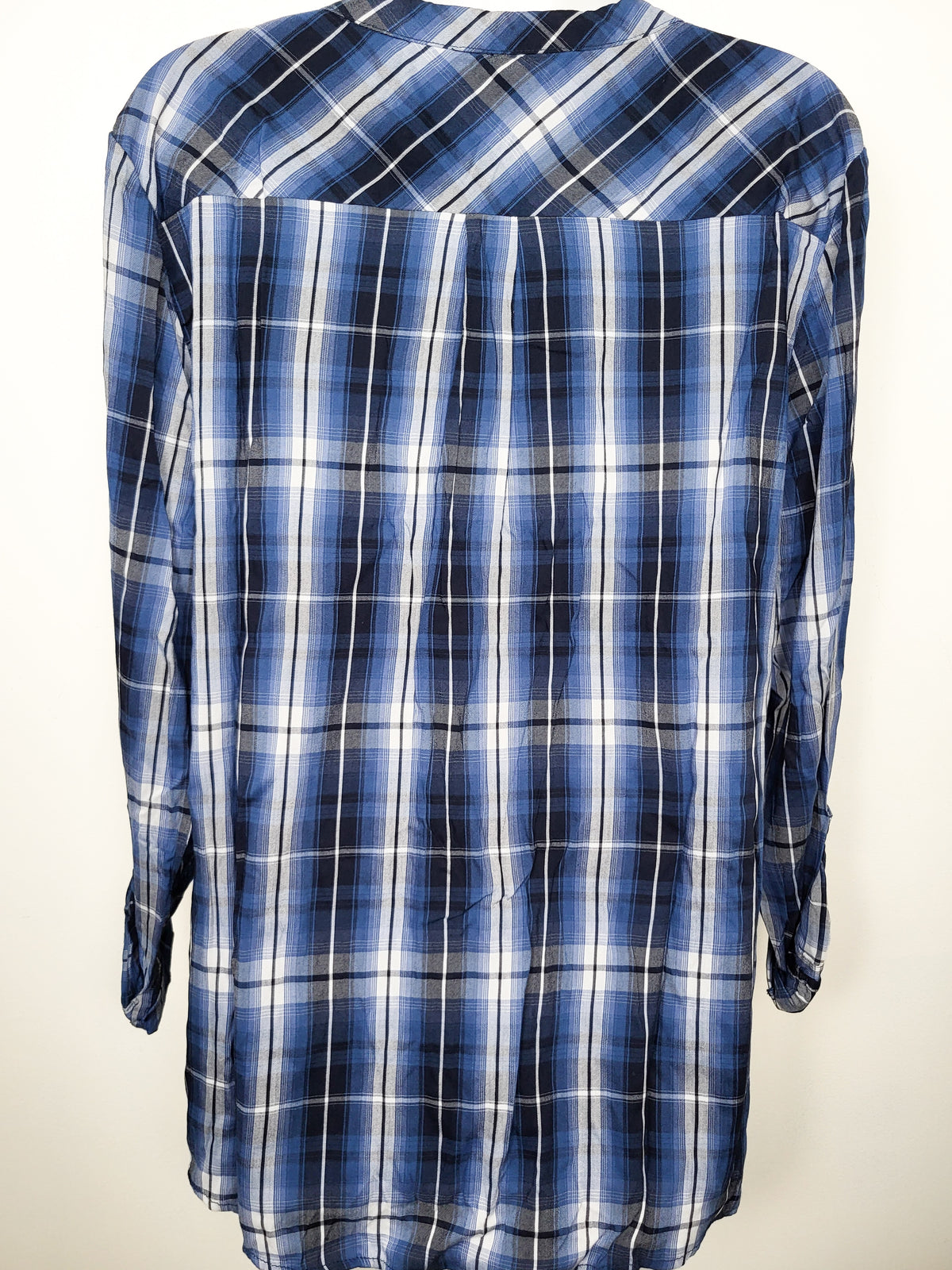 Weatherproof Vintage blue plaid top | Size XXL