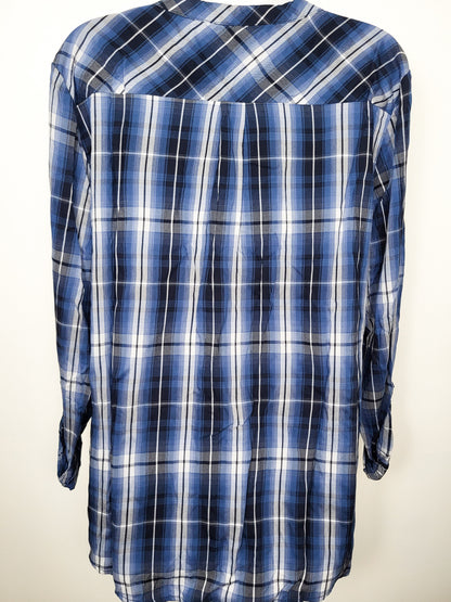Weatherproof Vintage blue plaid top | Size XXL