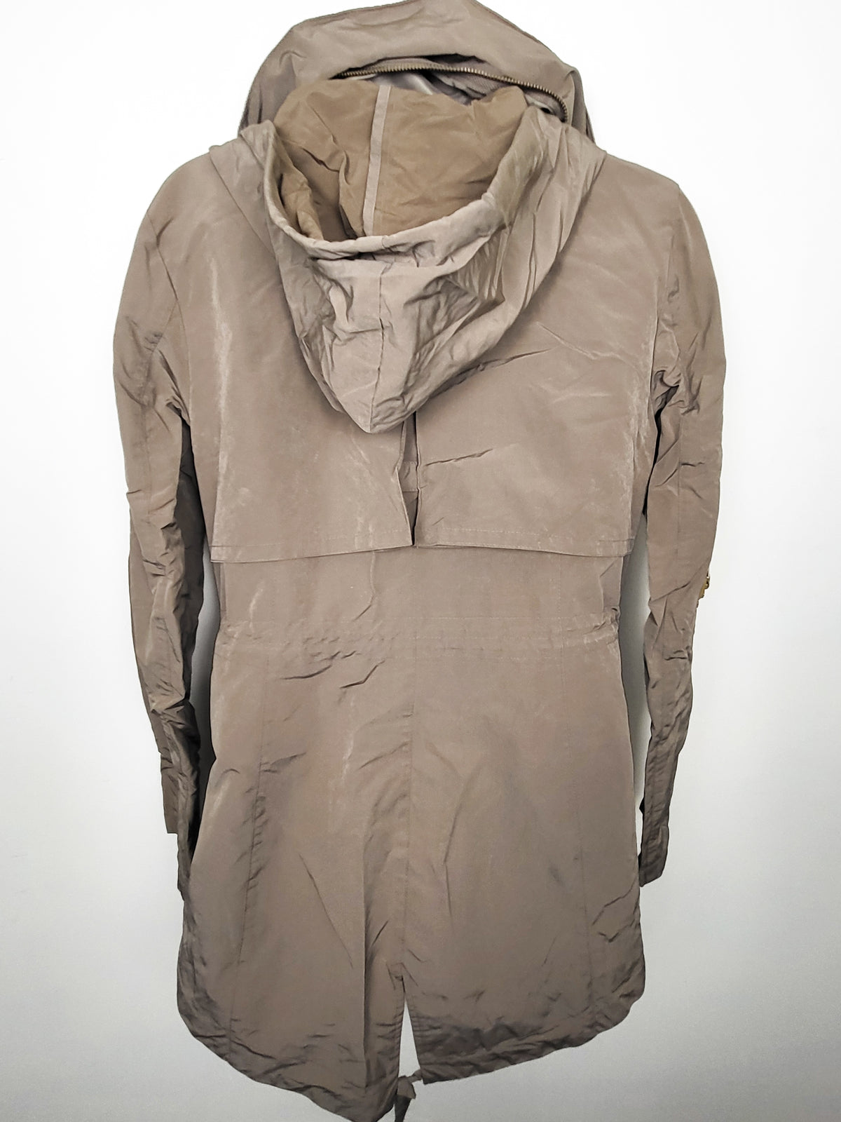 BCBGMAXAZRIA Taupe Women's Field Anorak Utility Jacket | Size MEDIUM