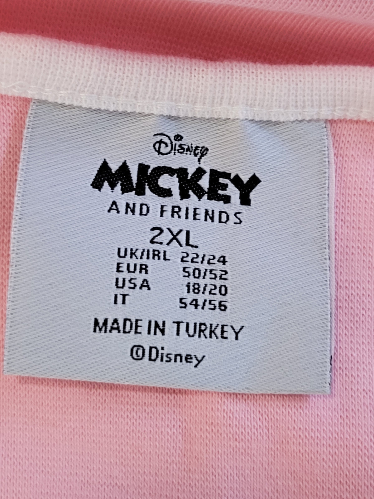 Disney Mickey and Friends Women's Pink Cami Sleep Dress / Nightgown | Size 2XL
