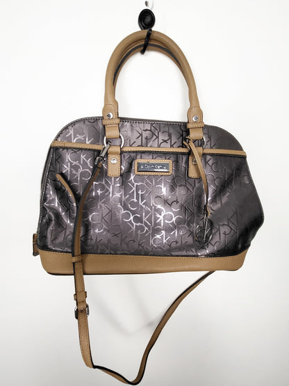 Calvin Klein Monogram Jacquard Dome Satchel Bag