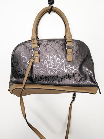 Calvin Klein Monogram Jacquard Dome Satchel Bag
