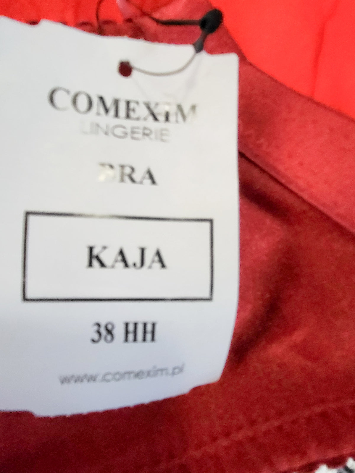 NEW - Comexim "Kaja" Padded Plunge Underwire Bra | Size 38HH - retails for $100 new