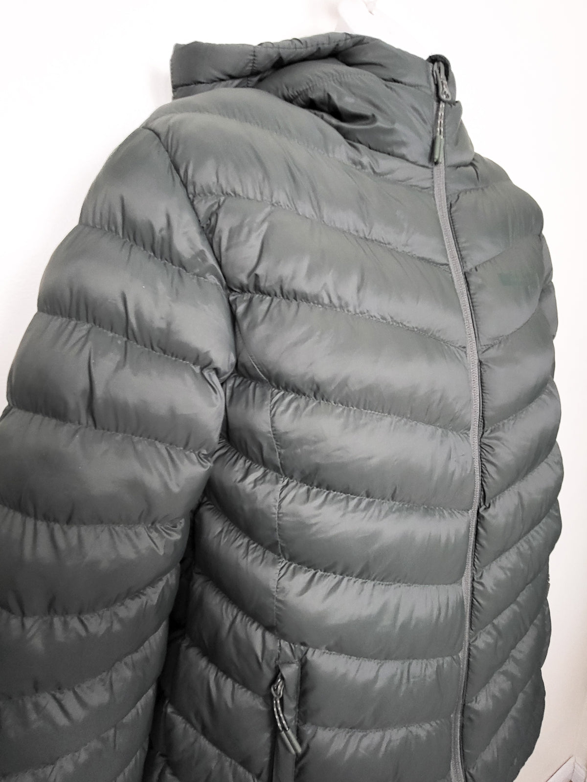 Mountain Warehouse Florence Women's Grey-Green Fur/Sherpa-Lined Padded Jacket | Size 8