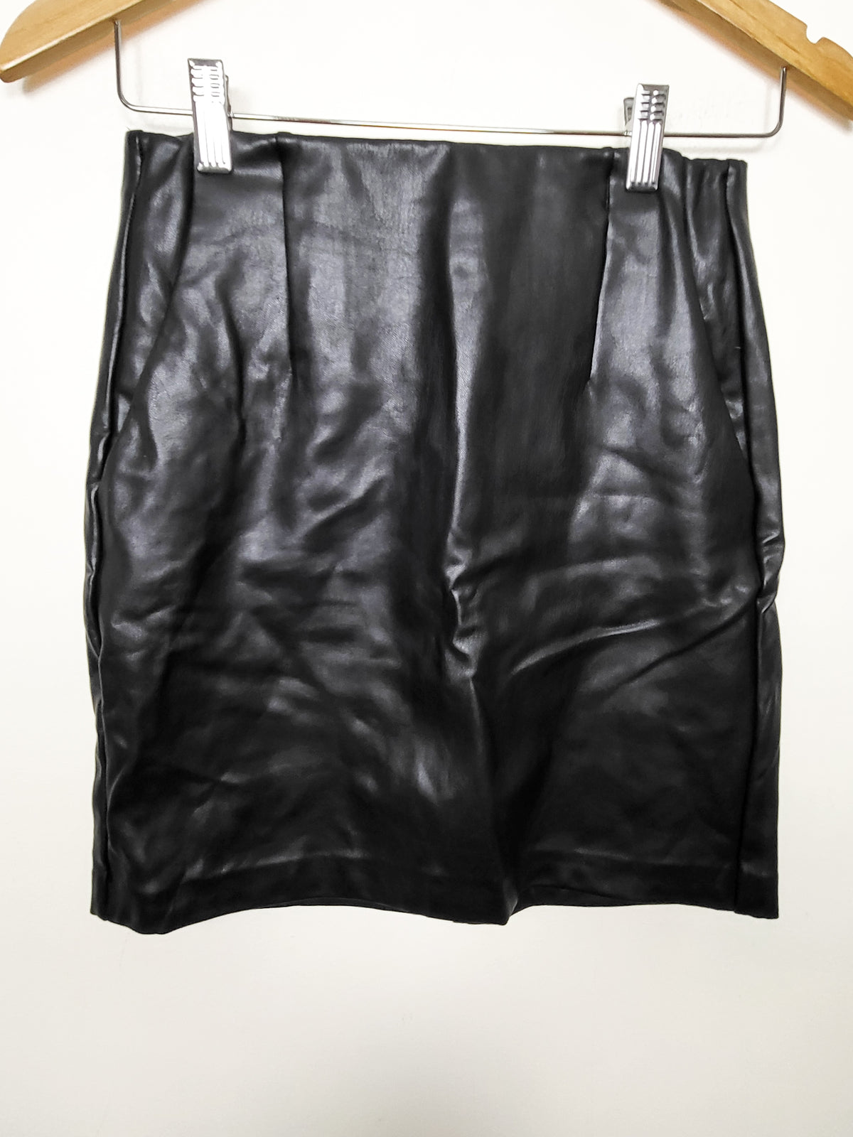 Dynamite Black Faux Leather Mini Skirt | Size SMALL