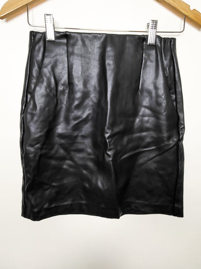 Dynamite Black Faux Leather Mini Skirt | Size SMALL