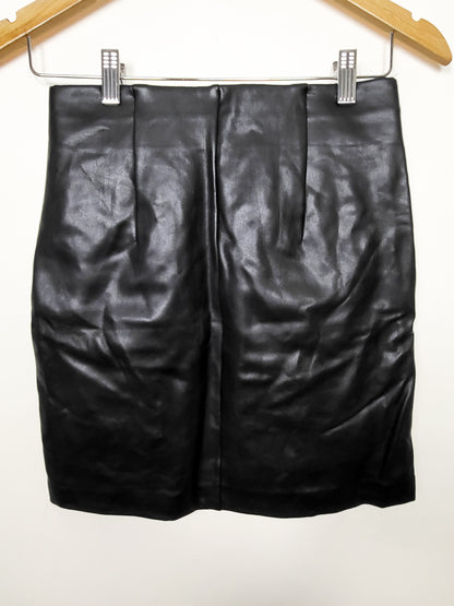 Dynamite Black Faux Leather Mini Skirt | Size SMALL