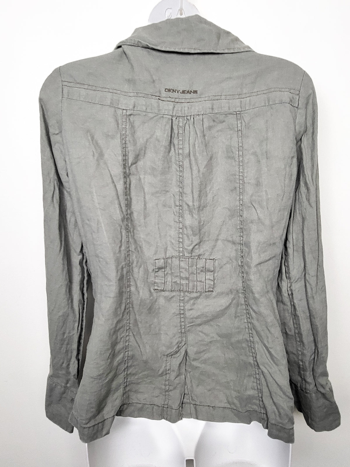 DKNY Jeans Petites 100% Linen Utility Jacket | Size SMALL - AS IS