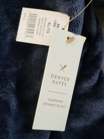 NEW - Denver Hayes Women's Navy Ultra-Plush Velvet Fleece Sleepwear Hoodie | Size XL