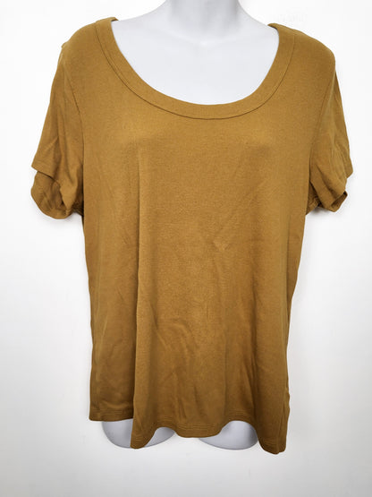 Old Navy Mustard Yellow Scoop-Neck Ribbed t-shirt | Size XXL