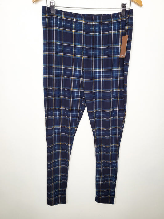 NEW - Denver Hayes Women's Ultra-Soft Plaid Sleepwear Leggings | Size XL