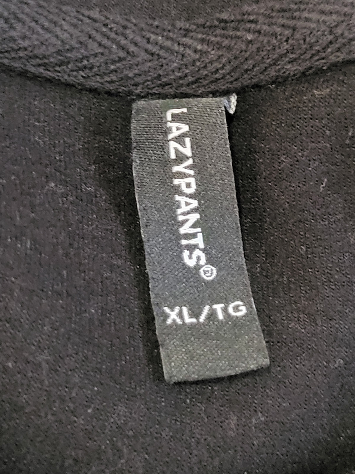 Lazypants Black Women's Double Knit Fleece Cropped Crewneck Sweatshirt | Size XL