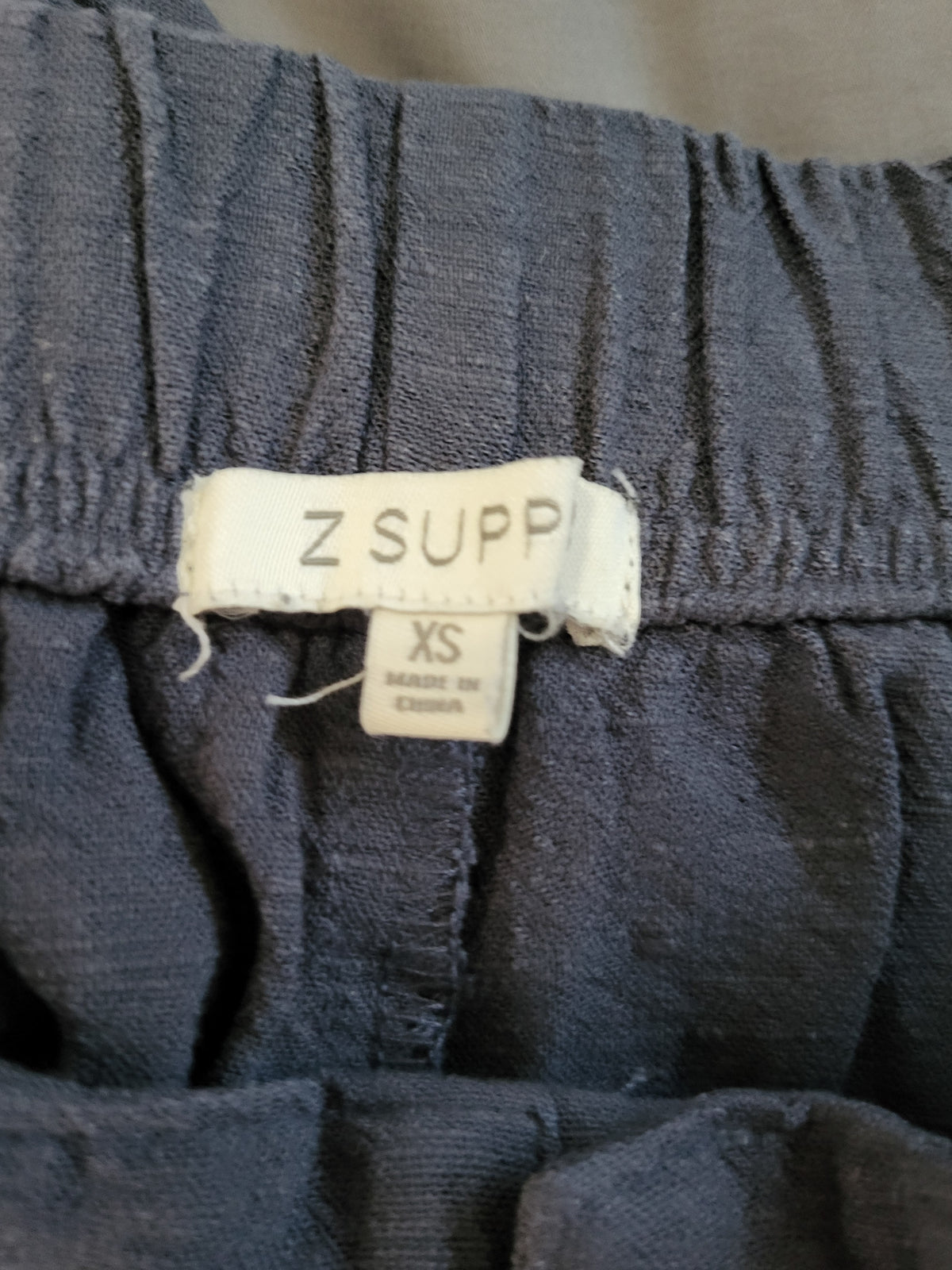 Z Supply Women's Slate Blue"Farah" Pleated High-Waist Wide-Leg Pants | Size XS