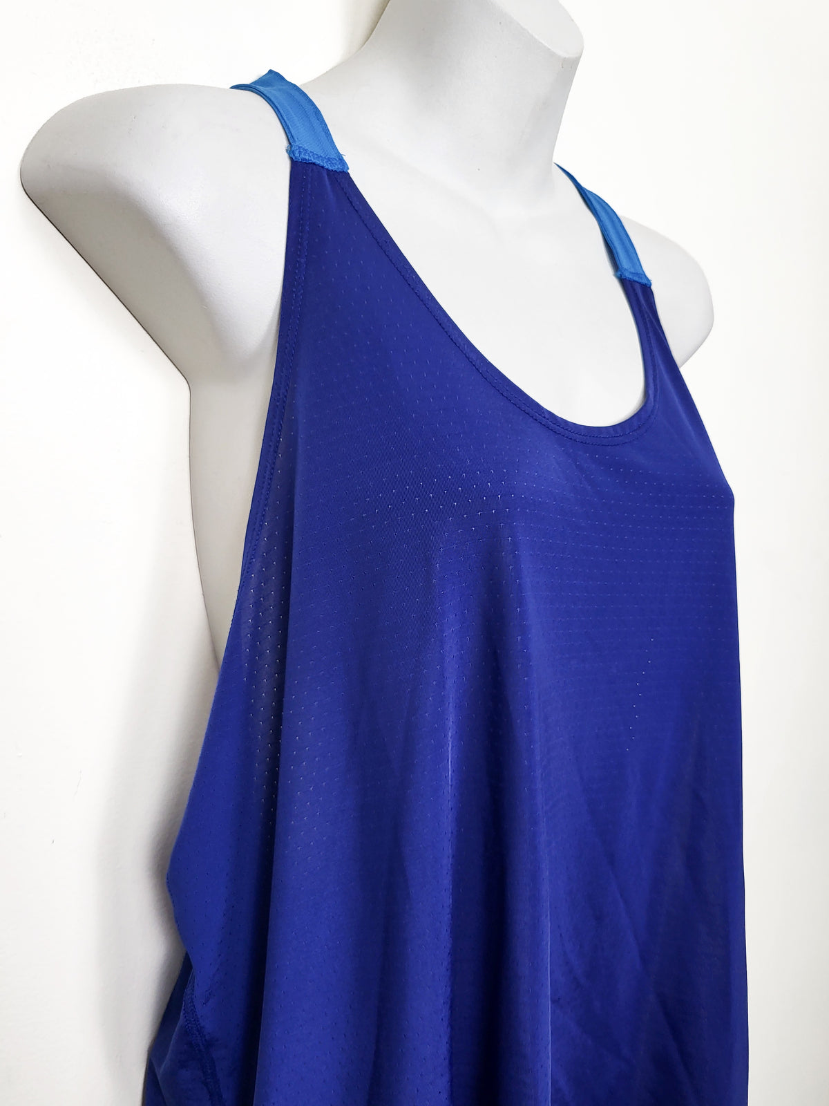 Nike Women's Royyal Blue Dri-FIT "Elastika" Just Do It T-Back Training Tank Top | Size MEDIUM