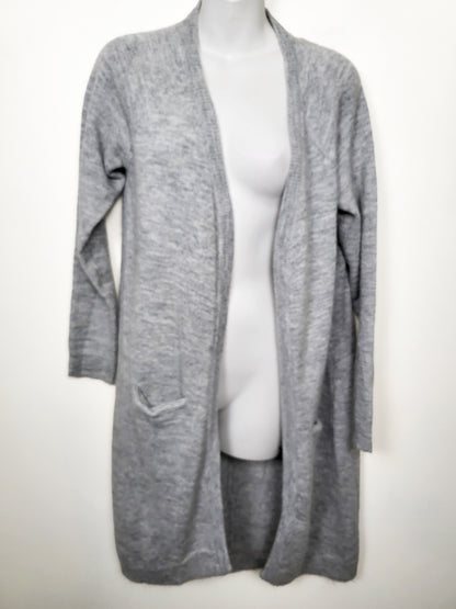 Minimum Women's Gray "Kerstin" Open-Front Longline Cardigan | Size SMALL
