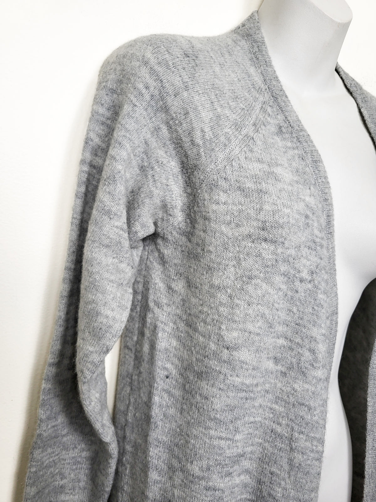 Minimum Women's Gray "Kerstin" Open-Front Longline Cardigan | Size SMALL