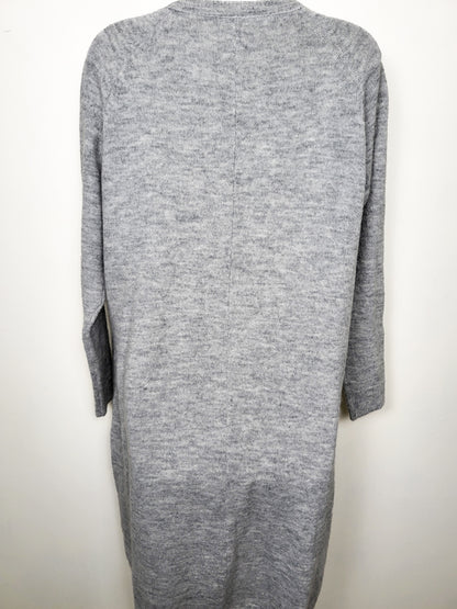 Minimum Women's Gray "Kerstin" Open-Front Longline Cardigan | Size SMALL