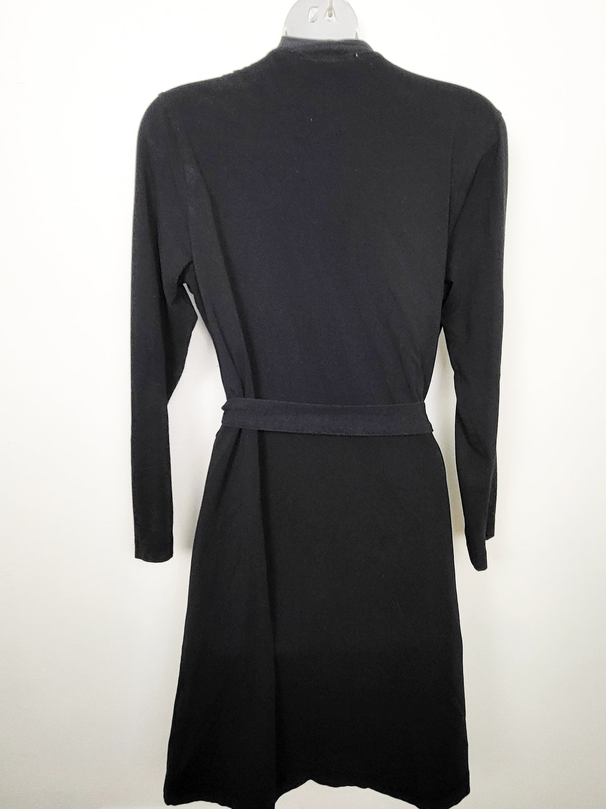 Hudson North Women's Black Wrap Style  Belted Cardigan/Robe | Sizes like a SMALL
