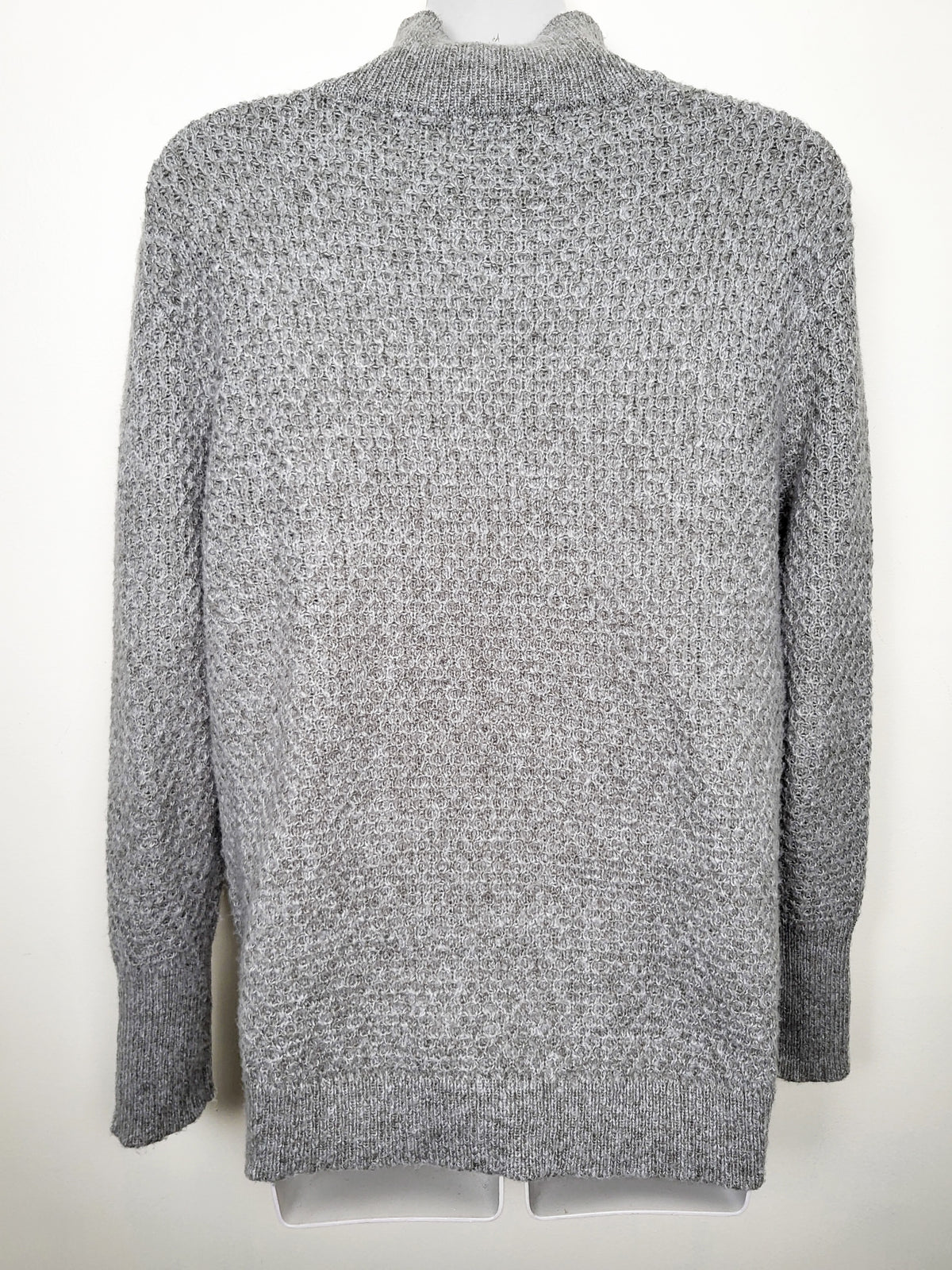 Jana Grey Women's Textured Mockneck Knit Sweater | Size XS