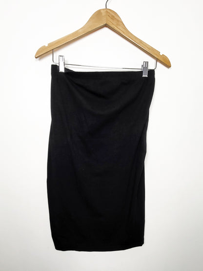 H&M Women's Black Cotton-Jersey Mini Pencil Skirt  | Size MEDIUM