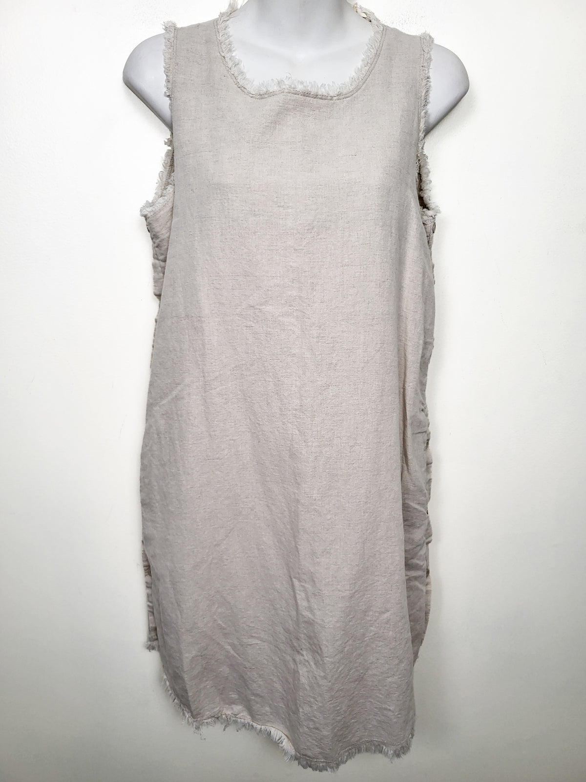 Lost in Lunar Beige "Lyla" Linen-Blend Shift Dress | size XS - retails for $200 new