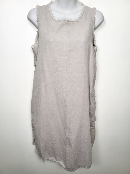 Lost in Lunar Beige "Lyla" Linen-Blend Shift Dress | size XS - retails for $200 new