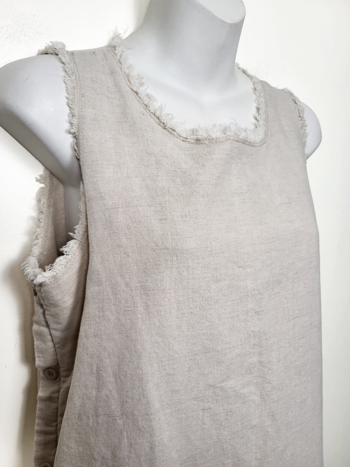 Lost in Lunar Beige "Lyla" Linen-Blend Shift Dress | size XS - retails for $200 new
