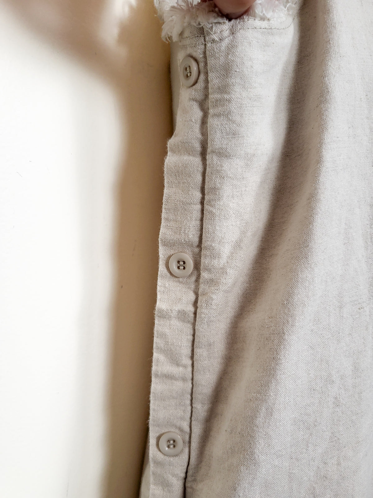 Lost in Lunar Beige "Lyla" Linen-Blend Shift Dress | size XS - retails for $200 new
