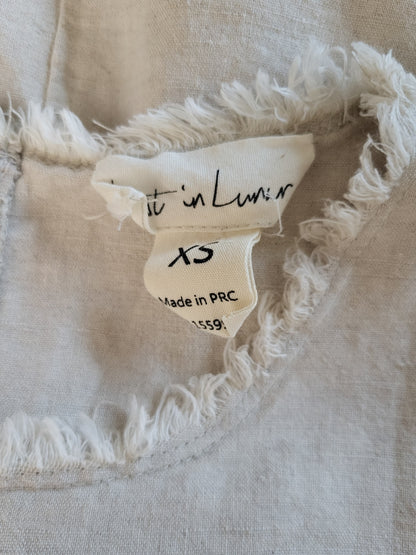 Lost in Lunar Beige "Lyla" Linen-Blend Shift Dress | size XS - retails for $200 new