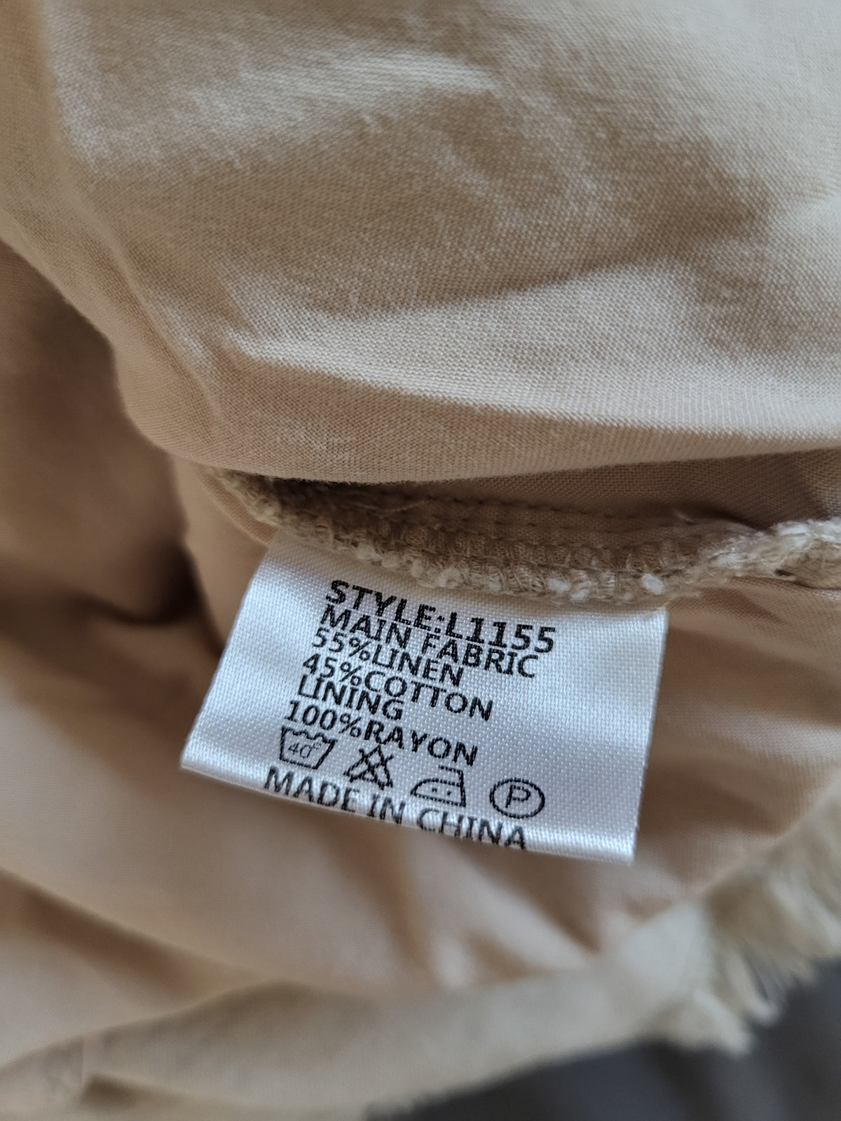 Lost in Lunar Beige "Lyla" Linen-Blend Shift Dress | size XS - retails for $200 new