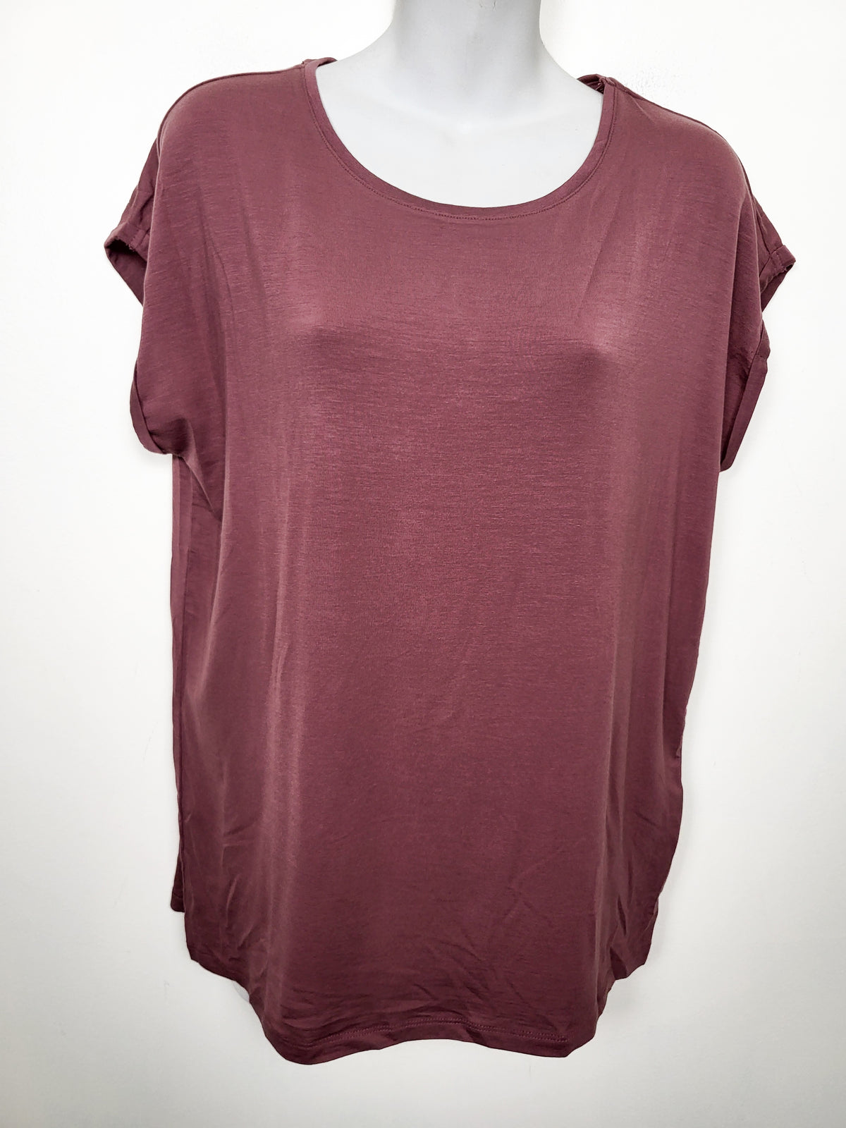 NEW - Vero Moda Dusty Pink VMAVA Tencel Regular Fit T-Shirt | Size SMALL