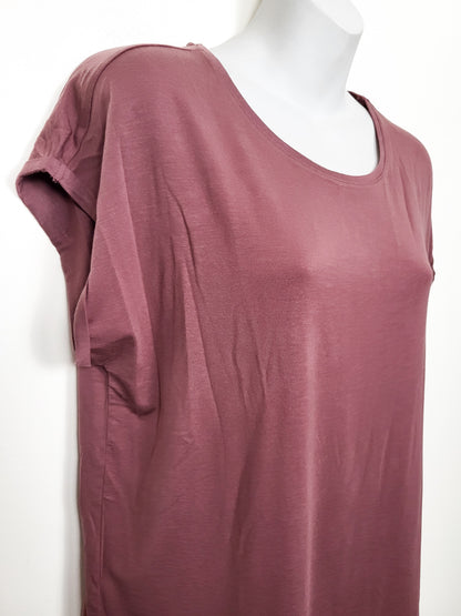 NEW - Vero Moda Dusty Pink VMAVA Tencel Regular Fit T-Shirt | Size SMALL