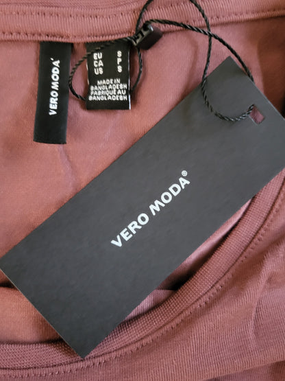 NEW - Vero Moda Dusty Pink VMAVA Tencel Regular Fit T-Shirt | Size SMALL