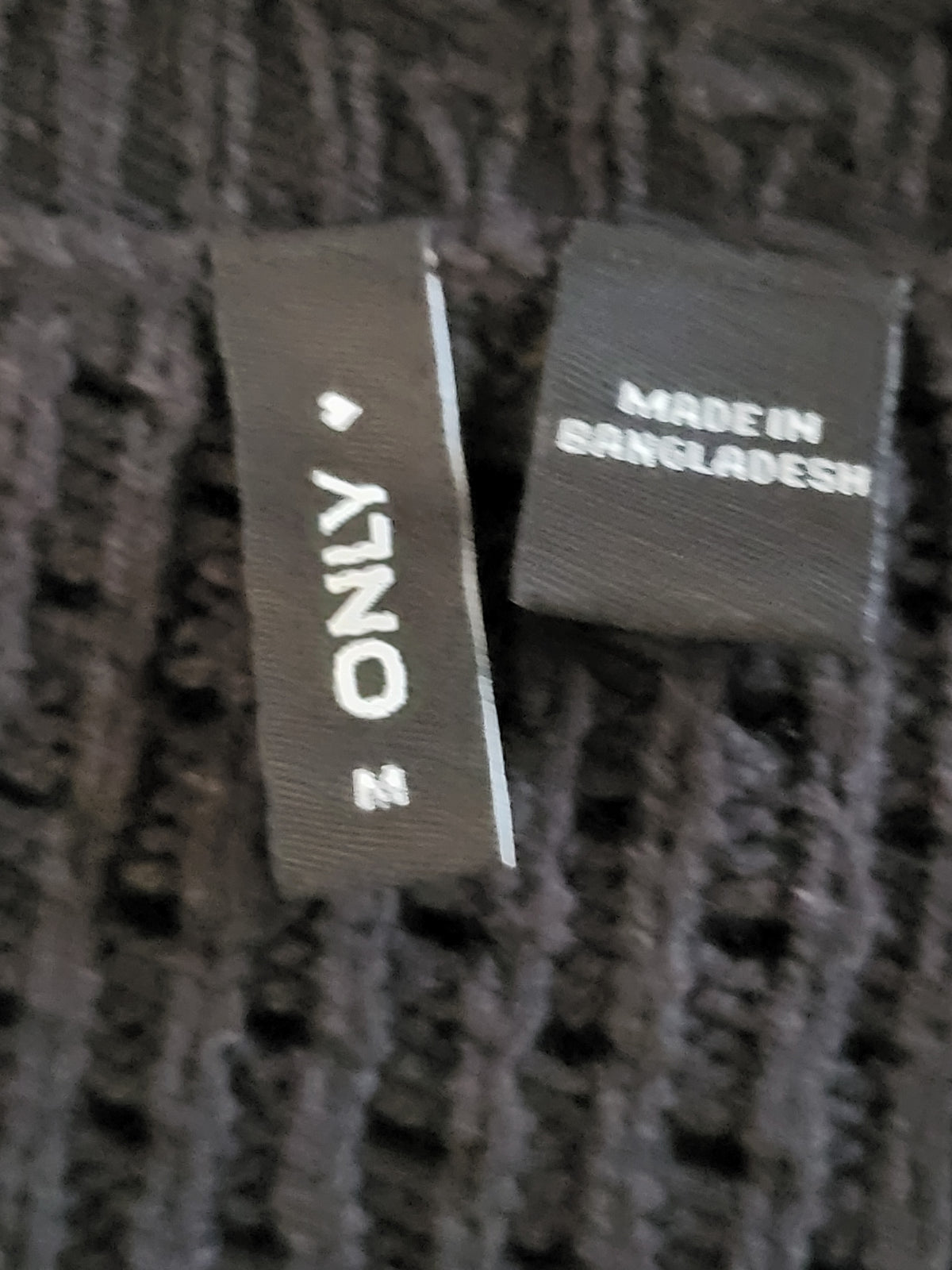 ONLY Black Cropped Open-Knit Cardigan | Size MEDIUM