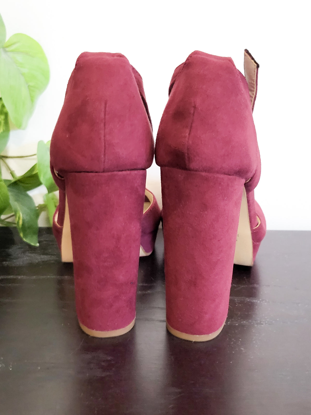 Forever 21 Women's Faux-Suede Platform Block Heels - Size 5.5