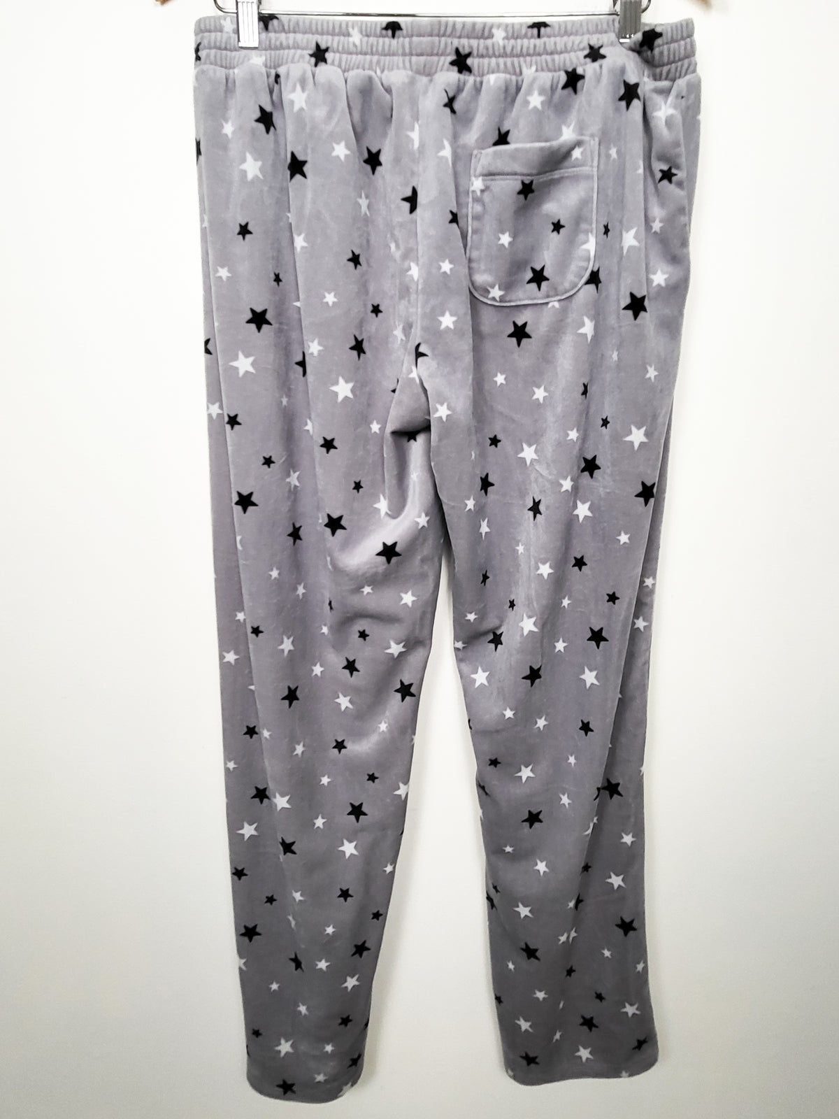 Tommy Hilfiger Women's Gray Star-Print Plush Fleece Pajama Pants - Size Medium