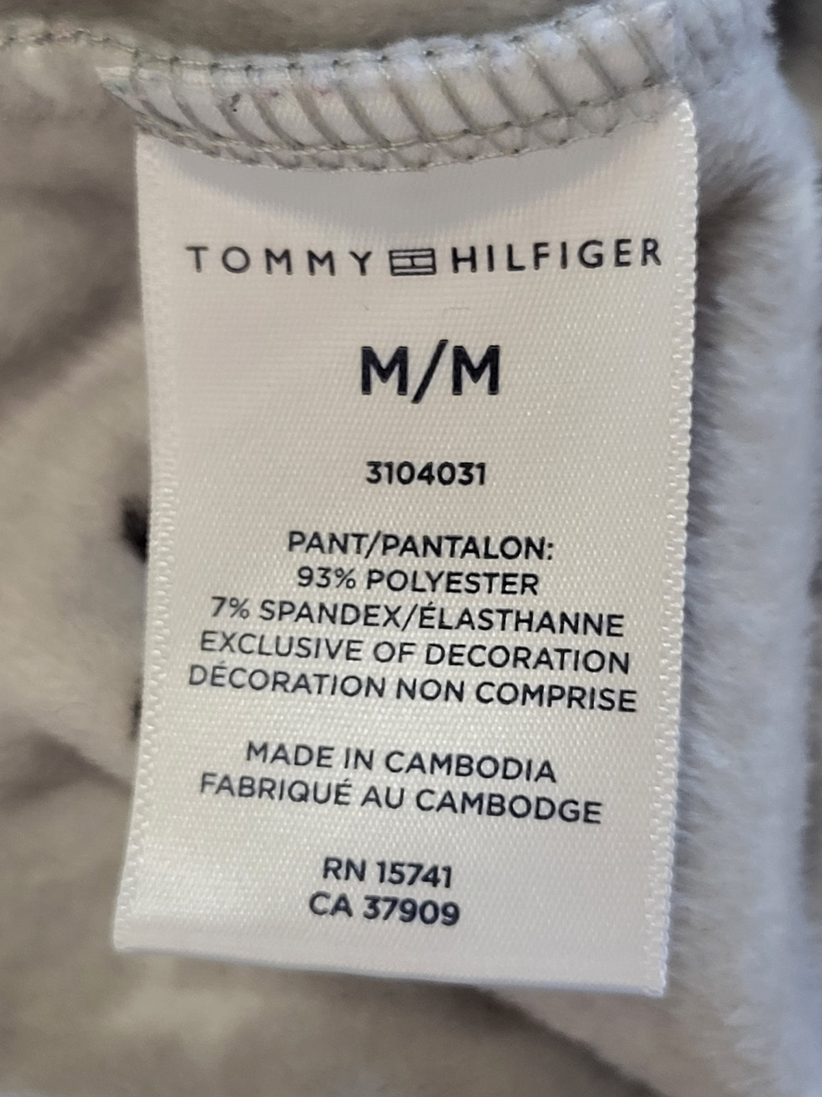 Tommy Hilfiger Women's Gray Star-Print Plush Fleece Pajama Pants - Size Medium