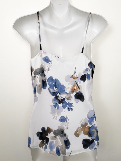 RW&CO. Watercolor Floral Lace-Trim Cami Tank Top - Size XS