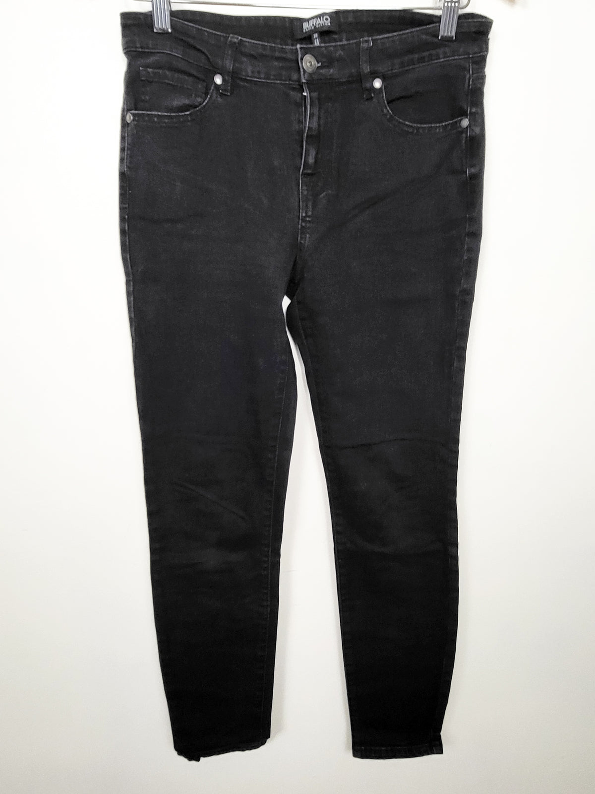 Buffalo David Bitton Faded Black High-Waisted Women's Skinny Jeans - Size 28