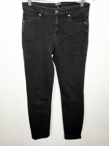 Buffalo David Bitton Faded Black High-Waisted Women's Skinny Jeans - Size 28