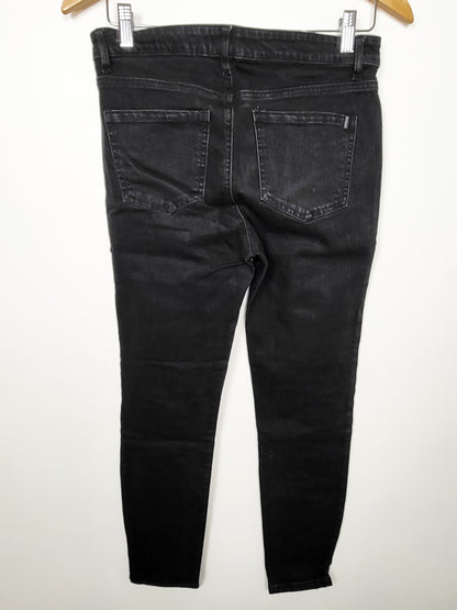 Buffalo David Bitton Faded Black High-Waisted Women's Skinny Jeans - Size 28