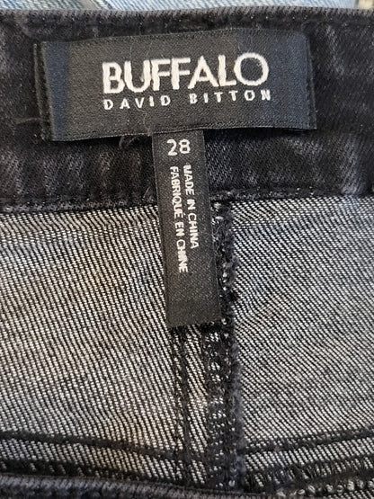 Buffalo David Bitton Faded Black High-Waisted Women's Skinny Jeans - Size 28