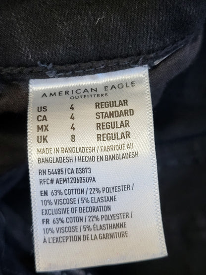 American Eagle Outfitters Black Women's "Super Hi-Rise" Jeggings  - Size 4