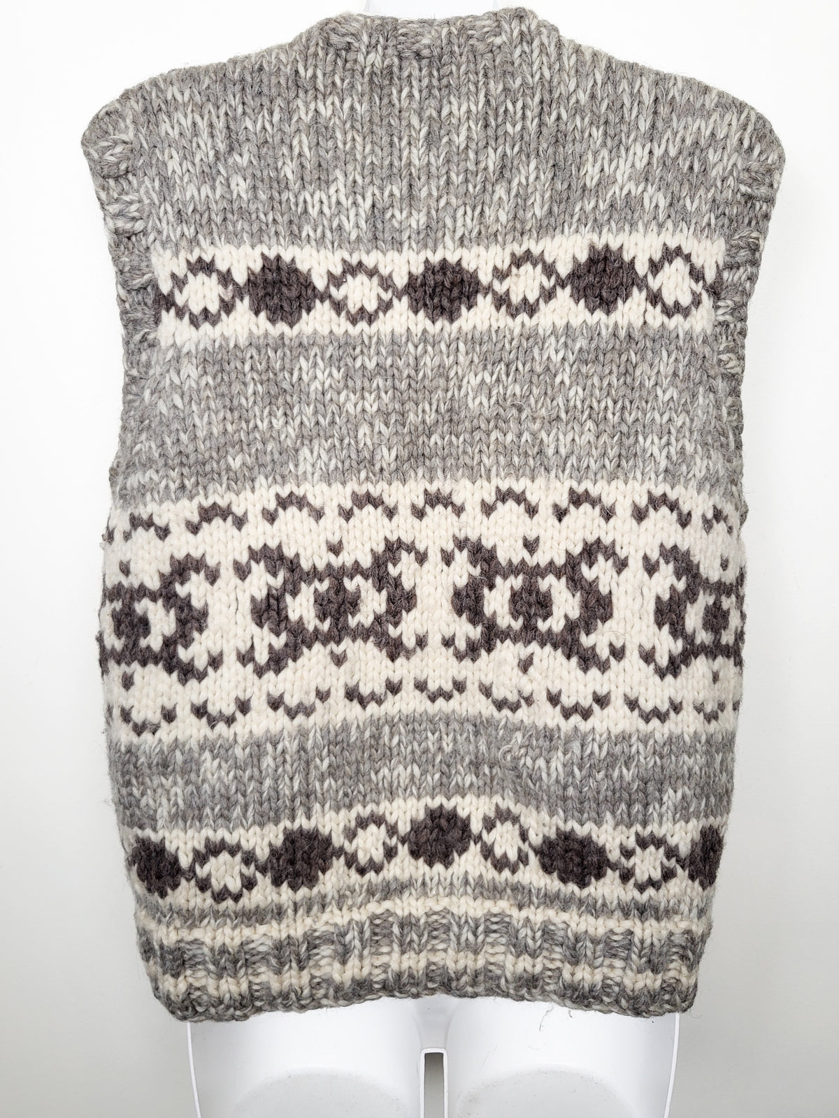 Vintage Authentic Cowichan Hand-Knit Sweater Vest - Men's Small / Women's Medium