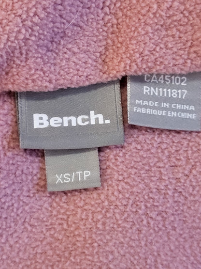 Bench grey ribbed fleece lined hooded jacket - size XS