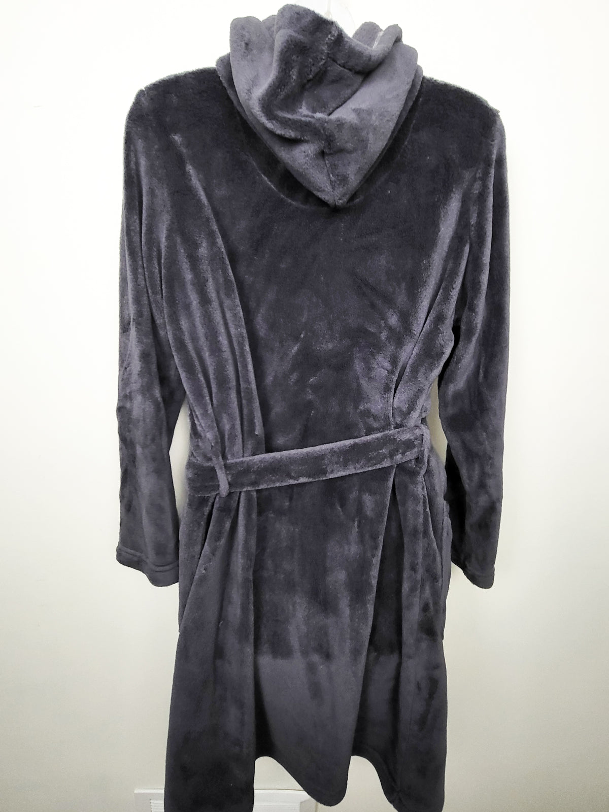 Victoria's Secret Gray Hooded Plush Fleece Bathrobe  - Women's size Small