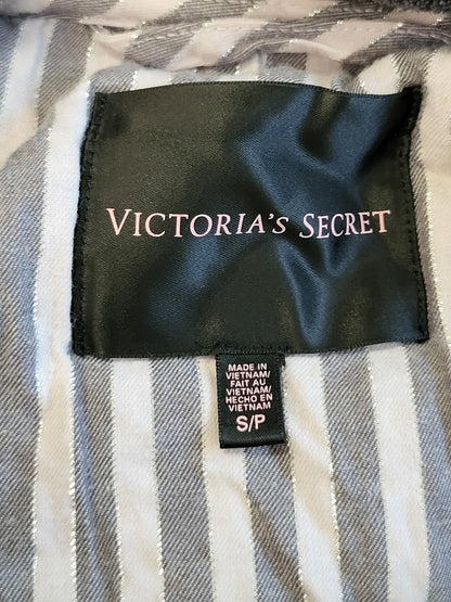 Victoria's Secret Gray Hooded Plush Fleece Bathrobe  - Women's size Small